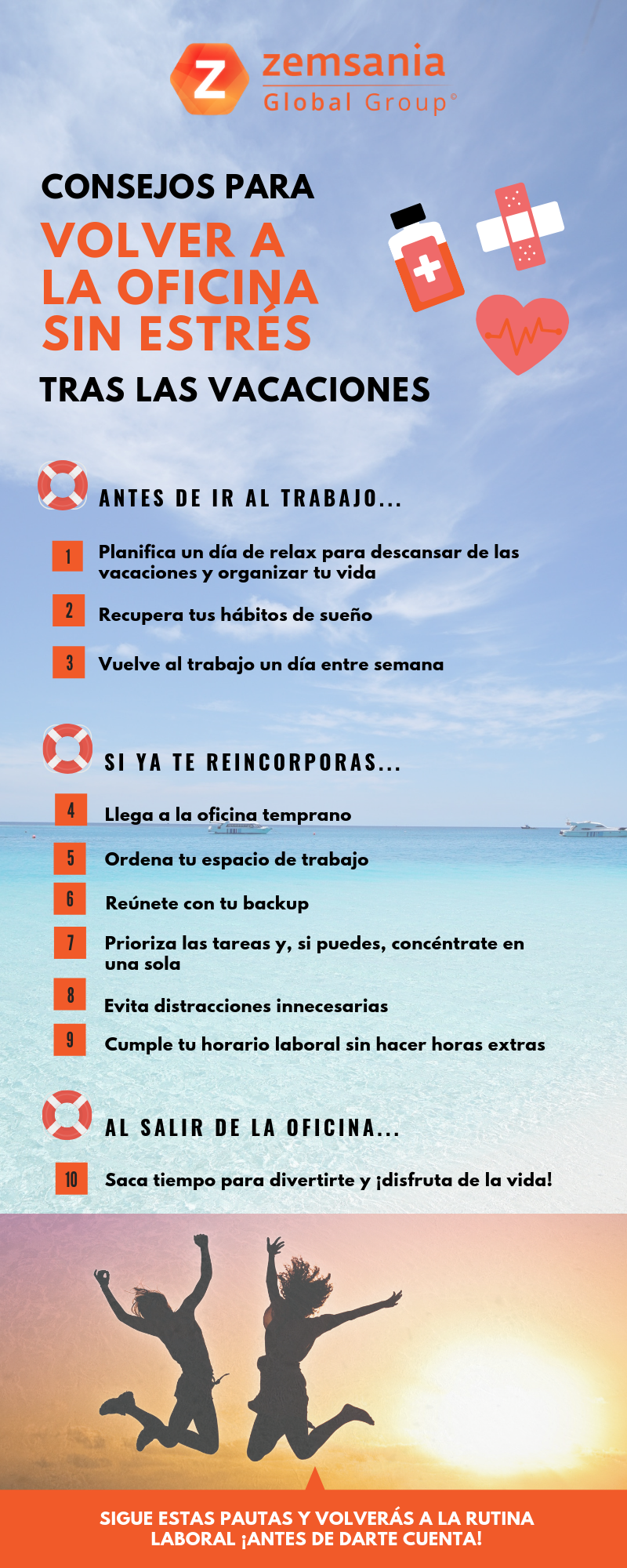 Consejos para volver a la oficina sin estrés tras las vacaciones